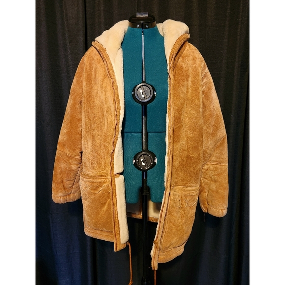 Vintage Synergy Suede Genuine Leather Womens Coat - Picture 2 of 16